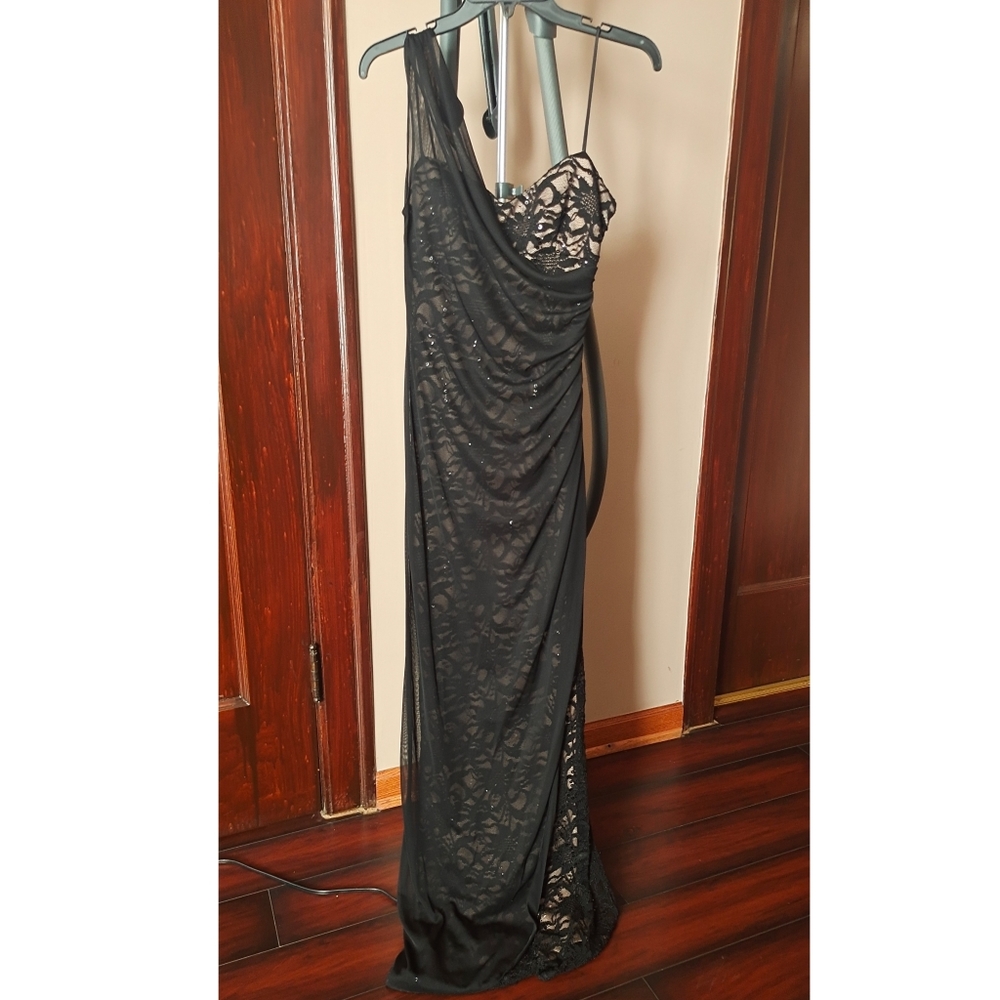 Black & nude lace dress